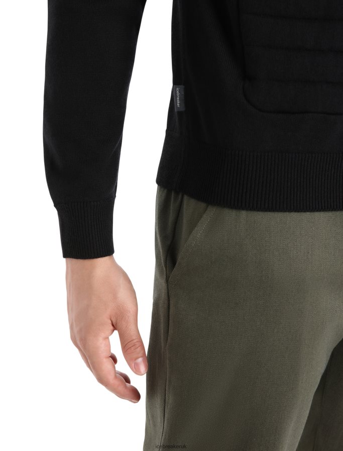 Icebreaker Men City Label ZoneKnit Merino Insulated Knit Bomber Z04NXR220 Clothing Black - Image 5