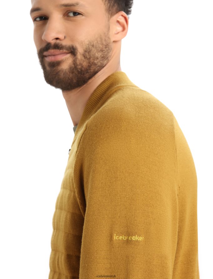 Icebreaker Men City Label ZoneKnit Merino Insulated Knit Bomber Z04NXR418 Clothing Clove - Image 5