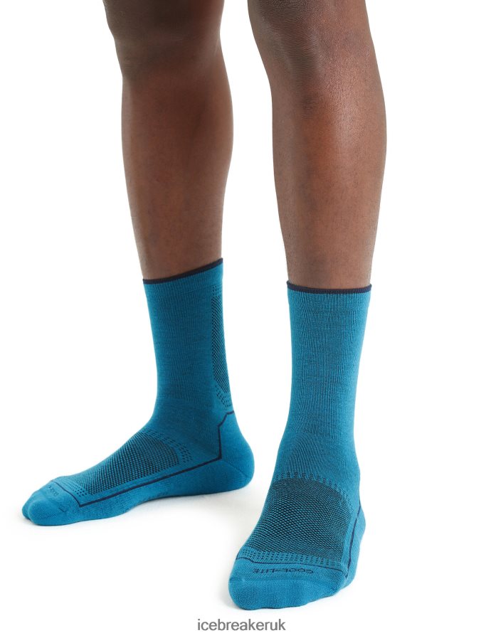Icebreaker Men Cool-Lite Merino Hike 3Q Crew Socks Z04NXR270 Accessories Geo Blue - Image 1