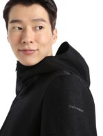 Icebreaker Men Felted Merino Hooded Jacket Z04NXR369 Clothing Black - Image 4