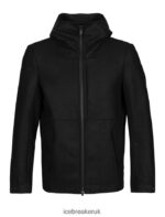 Icebreaker Men Felted Merino Hooded Jacket Z04NXR369 Clothing Black - Image 10