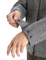 Icebreaker Men Felted Merino Hooded Jacket Z04NXR370 Clothing Gritstone Heather - Image 6