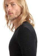 Icebreaker Men Merino 175 Everyday Long Sleeve Crewe Thermal Top Z04NXR162 Clothing Black - Image 5