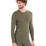 Icebreaker Men Merino 175 Everyday Long Sleeve Crewe Thermal Top Z04NXR163 Clothing Loden