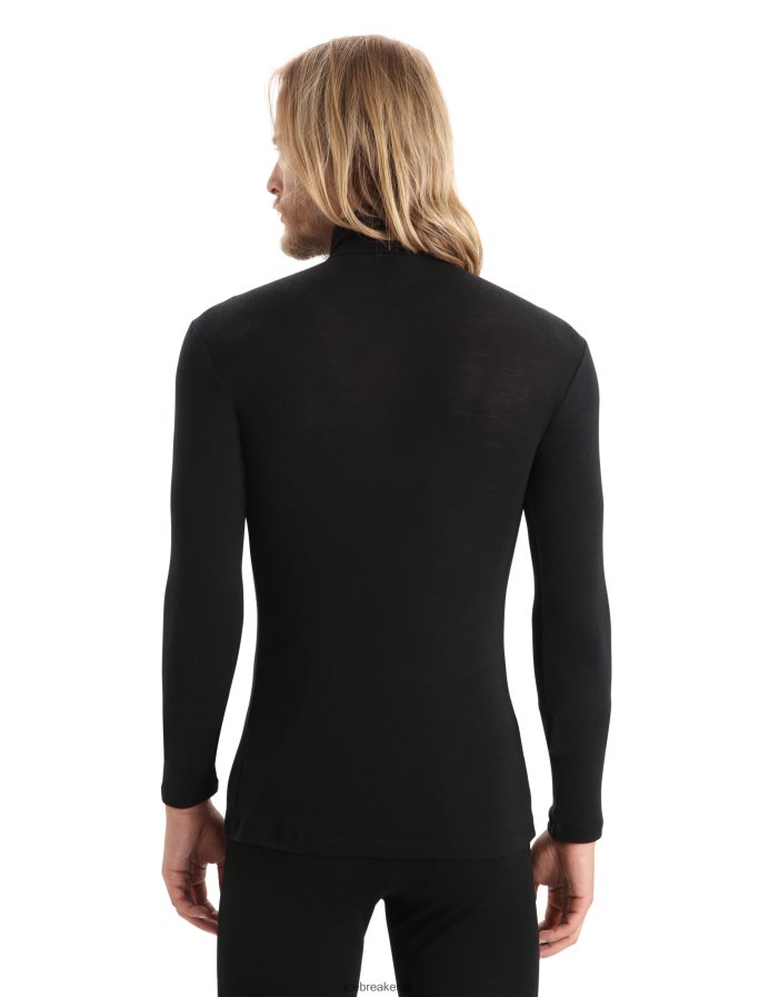 Icebreaker Men Merino 175 Everyday Long Sleeve Half Zip Thermal Top Z04NXR143 Clothing Black - Image 2