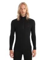 Icebreaker Men Merino 175 Everyday Long Sleeve Half Zip Thermal Top Z04NXR143 Clothing Black