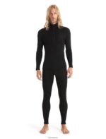 Icebreaker Men Merino 175 Everyday Long Sleeve Half Zip Thermal Top Z04NXR143 Clothing Black - Image 3
