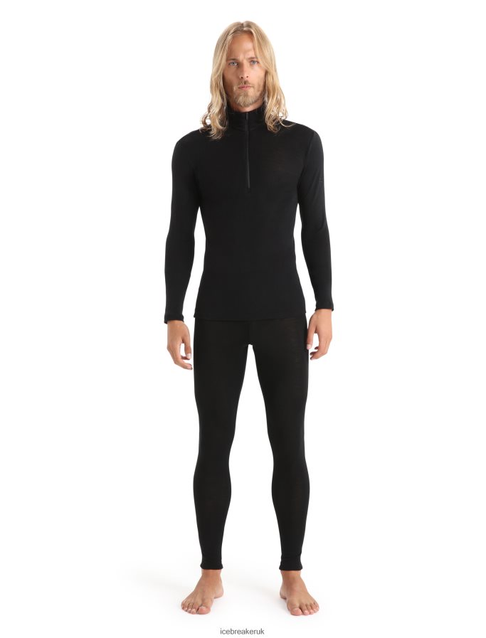 Icebreaker Men Merino 175 Everyday Long Sleeve Half Zip Thermal Top Z04NXR143 Clothing Black - Image 3