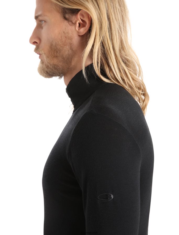 Icebreaker Men Merino 175 Everyday Long Sleeve Half Zip Thermal Top Z04NXR143 Clothing Black - Image 5