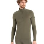 Icebreaker Men Merino 175 Everyday Long Sleeve Half Zip Thermal Top Z04NXR144 Clothing Loden