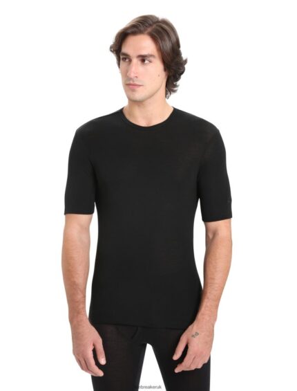 Icebreaker Men Merino 175 Everyday Short Sleeve Crewe Thermal Top Z04NXR161 Clothing Black