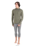 Icebreaker Men Merino 200 Oasis 3/4 Thermal Leggings Z04NXR160 Clothing Gritstone Heather - Image 3