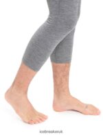 Icebreaker Men Merino 200 Oasis 3/4 Thermal Leggings Z04NXR160 Clothing Gritstone Heather - Image 5
