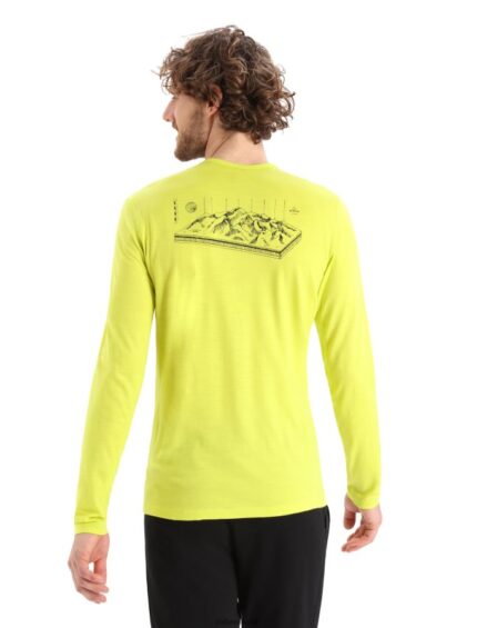 Icebreaker Men Merino 200 Oasis Long Sleeve Crewe Thermal Top Alps 3D Z04NXR427 Clothing Shine