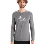 Icebreaker Men Merino 200 Oasis Long Sleeve Crewe Thermal Top Last Run Z04NXR434 Clothing Gritstone Heather