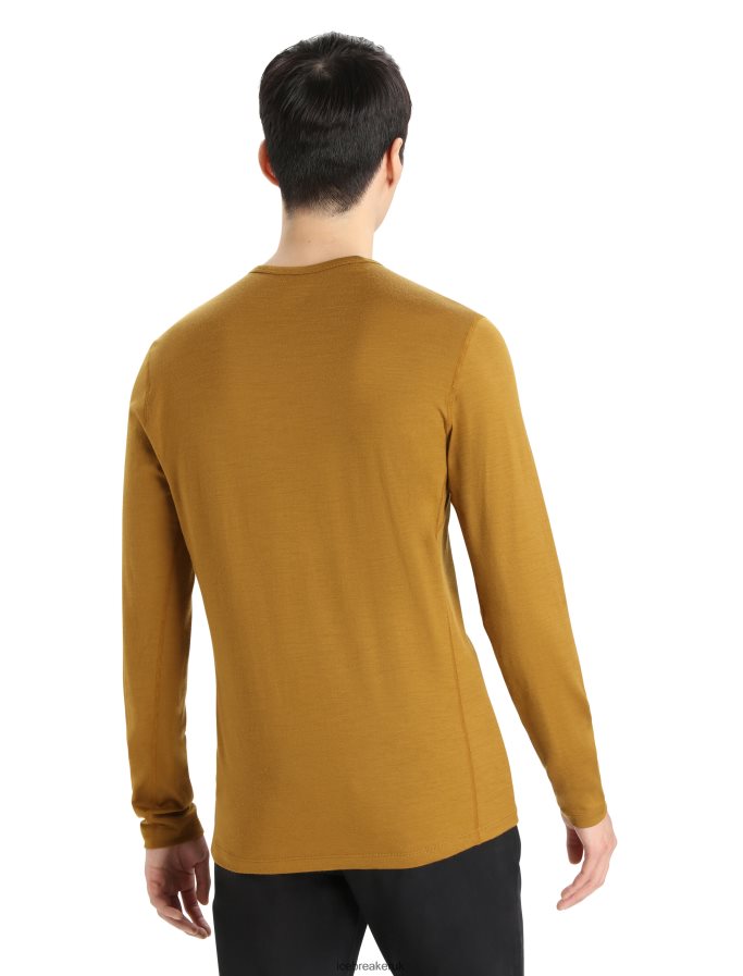 Icebreaker Men Merino 200 Oasis Long Sleeve Crewe Thermal Top Ski Stripes Z04NXR447 Clothing Clove - Image 2