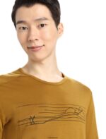 Icebreaker Men Merino 200 Oasis Long Sleeve Crewe Thermal Top Ski Stripes Z04NXR447 Clothing Clove - Image 4