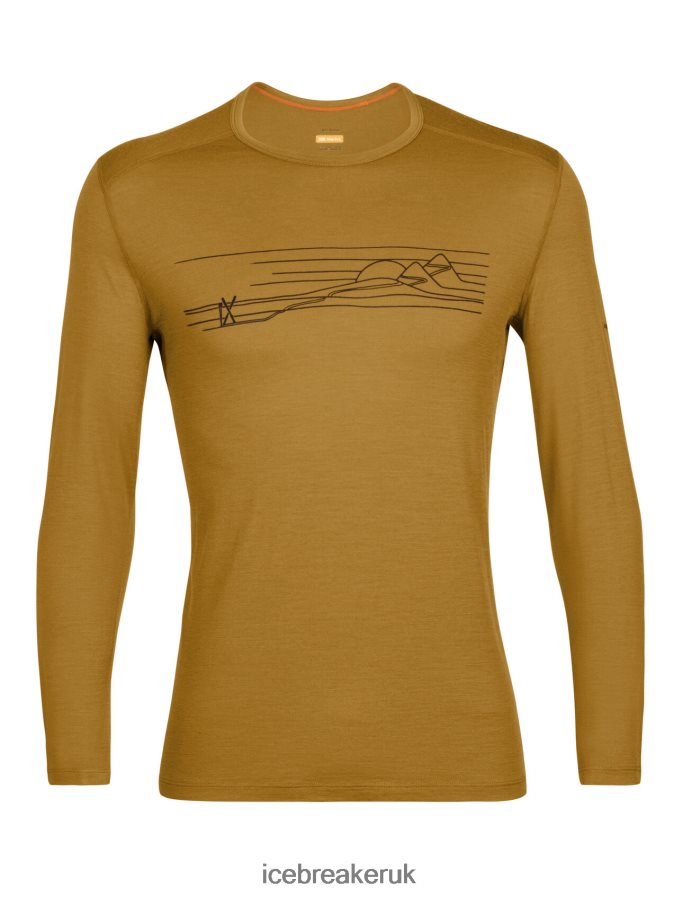 Icebreaker Men Merino 200 Oasis Long Sleeve Crewe Thermal Top Ski Stripes Z04NXR447 Clothing Clove - Image 5