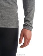 Icebreaker Men Merino 200 Oasis Long Sleeve Crewe Thermal Top Z04NXR135 Clothing Gritstone Heather - Image 5