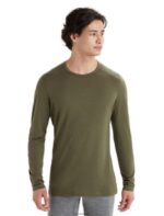 Icebreaker Men Merino 200 Oasis Long Sleeve Crewe Thermal Top Z04NXR136 Clothing Loden