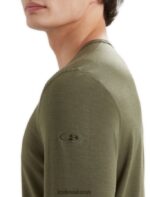 Icebreaker Men Merino 200 Oasis Long Sleeve Crewe Thermal Top Z04NXR136 Clothing Loden - Image 4