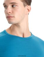 Icebreaker Men Merino 200 Oasis Long Sleeve Crewe Thermal Top Z04NXR137 Clothing Geo Blue - Image 4