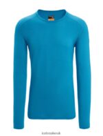 Icebreaker Men Merino 200 Oasis Long Sleeve Crewe Thermal Top Z04NXR137 Clothing Geo Blue - Image 6