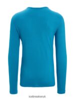Icebreaker Men Merino 200 Oasis Long Sleeve Crewe Thermal Top Z04NXR137 Clothing Geo Blue - Image 7