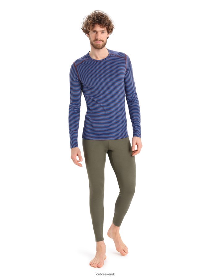 Icebreaker Men Merino 200 Oasis Long Sleeve Crewe Thermal Top Z04NXR445 Clothing Lazurite/Espresso - Image 3