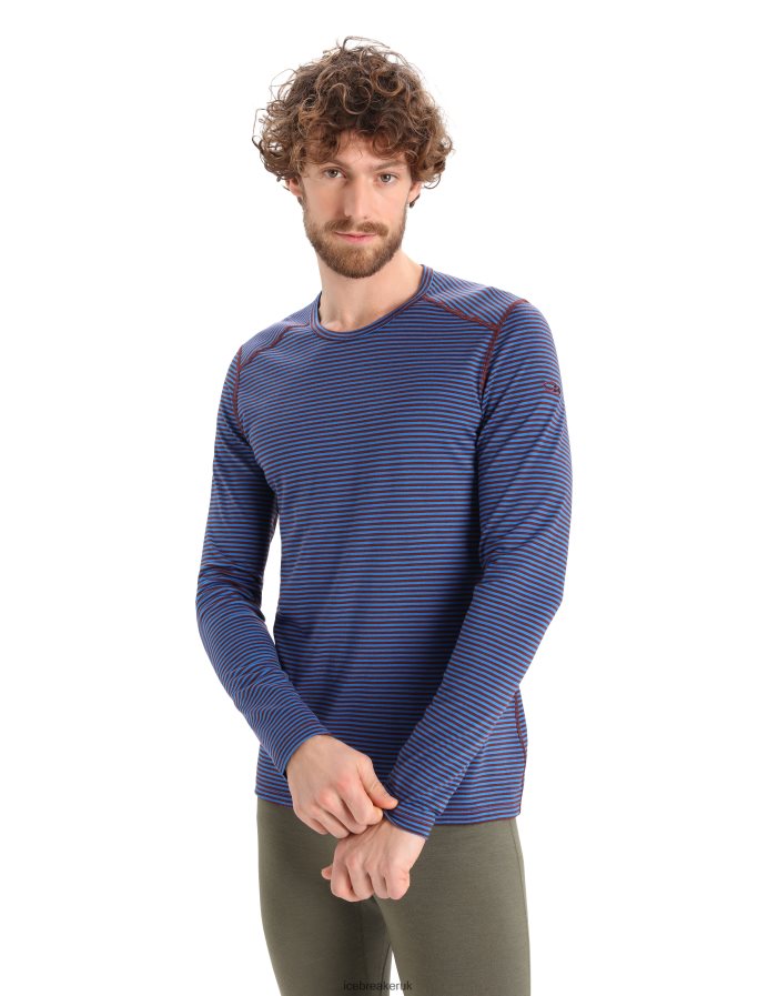 Icebreaker Men Merino 200 Oasis Long Sleeve Crewe Thermal Top Z04NXR445 Clothing Lazurite/Espresso - Image 1