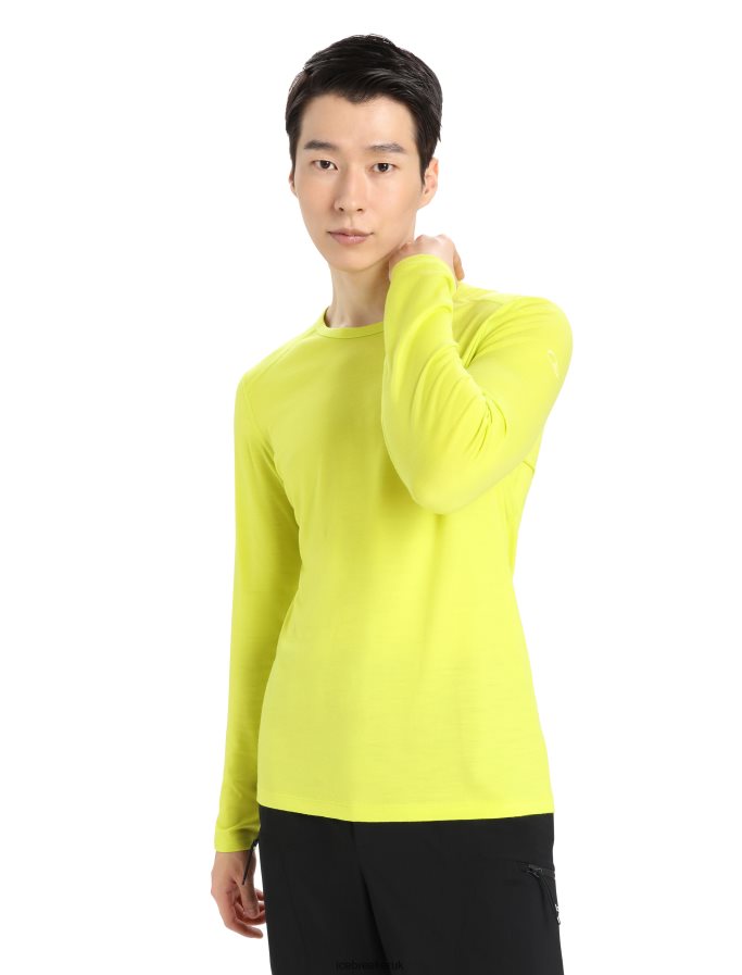 icebreaker_men_merino_200_oasis_long_sleeve_crewe_thermal_top_z04nxr446_clothing_shine.jpg Icebreaker Men Merino 200 Oasis Long Sleeve Crewe Thermal Top Z04NXR446 Clothing Shine - Image 1