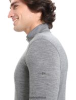Icebreaker Men Merino 200 Oasis Long Sleeve Half Zip Thermal Top Z04NXR150 Clothing Gritstone Heather - Image 5