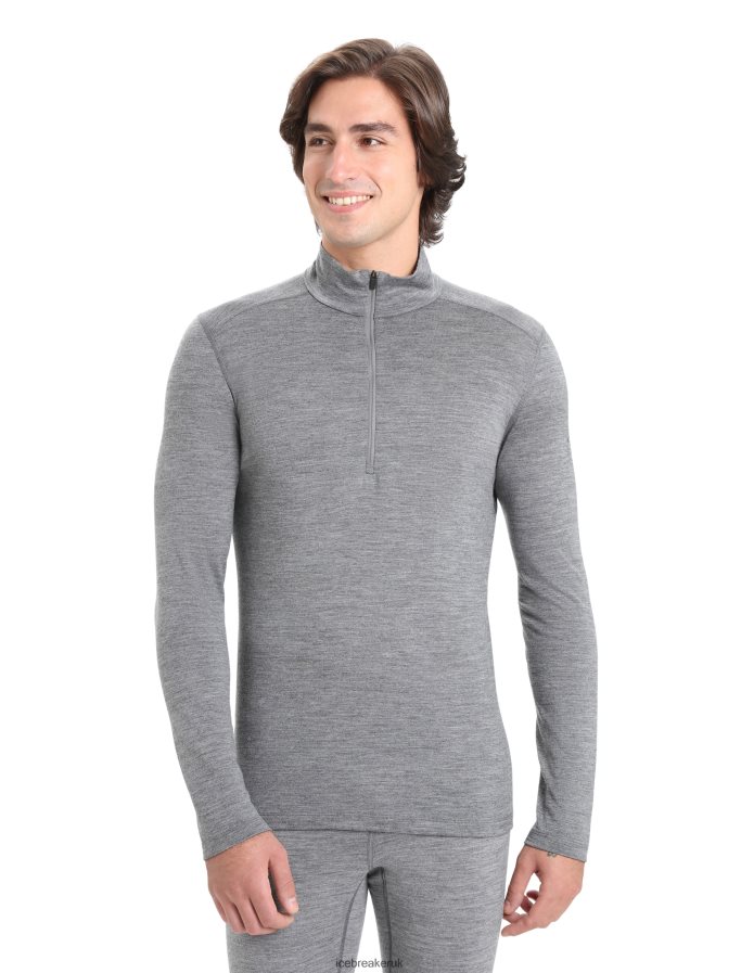 icebreaker_men_merino_200_oasis_long_sleeve_half_zip_thermal_top_z04nxr150_clothing_gritstone_heather.jpg Icebreaker Men Merino 200 Oasis Long Sleeve Half Zip Thermal Top Z04NXR150 Clothing Gritstone Heather - Image 1