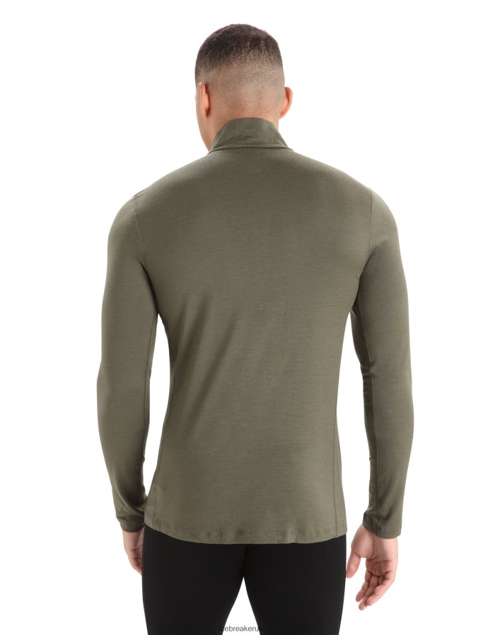 Icebreaker Men Merino 200 Oasis Long Sleeve Half Zip Thermal Top Z04NXR152 Clothing Loden - Image 2