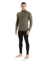 Icebreaker Men Merino 200 Oasis Long Sleeve Half Zip Thermal Top Z04NXR152 Clothing Loden - Image 3