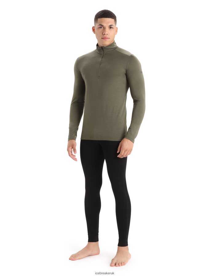 Icebreaker Men Merino 200 Oasis Long Sleeve Half Zip Thermal Top Z04NXR152 Clothing Loden - Image 3