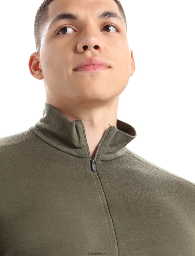 Icebreaker Men Merino 200 Oasis Long Sleeve Half Zip Thermal Top Z04NXR152 Clothing Loden - Image 4