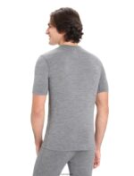 Icebreaker Men Merino 200 Oasis Short Sleeve Crewe Thermal Top Z04NXR154 Clothing Gritstone Heather - Image 2