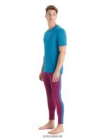 Icebreaker Men Merino 200 Oasis Short Sleeve Crewe Thermal Top Z04NXR156 Clothing Geo Blue - Image 3