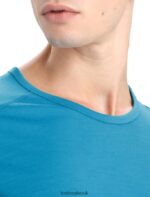 Icebreaker Men Merino 200 Oasis Short Sleeve Crewe Thermal Top Z04NXR156 Clothing Geo Blue - Image 4
