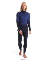 Icebreaker Men Merino 200 Sonebula Long Sleeve High Neck Thermal Top Z04NXR185 Clothing Midnight Navy/Royal Navy - Image 3