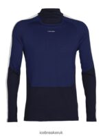 Icebreaker Men Merino 200 Sonebula Long Sleeve High Neck Thermal Top Z04NXR185 Clothing Midnight Navy/Royal Navy - Image 5