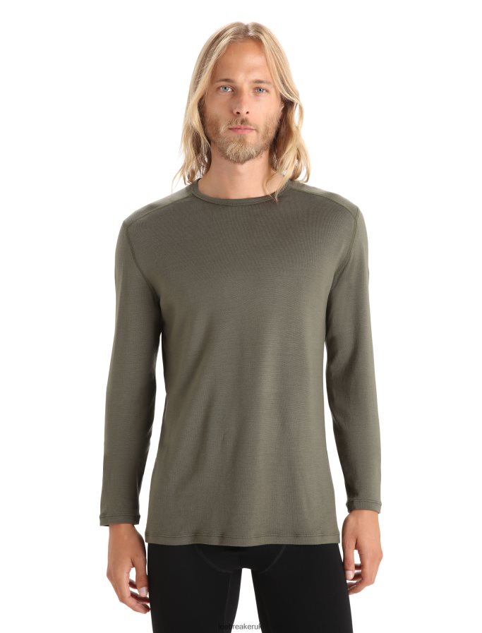 icebreaker_men_merino_260_tech_long_sleeve_crewe_thermal_top_z04nxr142_clothing_loden.jpg Icebreaker Men Merino 260 Tech Long Sleeve Crewe Thermal Top Z04NXR142 Clothing Loden - Image 1