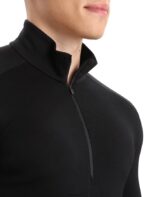 Icebreaker Men Merino 260 Tech Long Sleeve Half Zip Thermal Top Z04NXR165 Clothing Black - Image 5