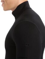 Icebreaker Men Merino 260 Tech Long Sleeve Half Zip Thermal Top Z04NXR165 Clothing Black - Image 6