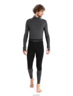 Icebreaker Men Merino 260 ZoneKnit Merino Thermal Leggings Z04NXR182 Clothing Black/Jet Heather - Image 2