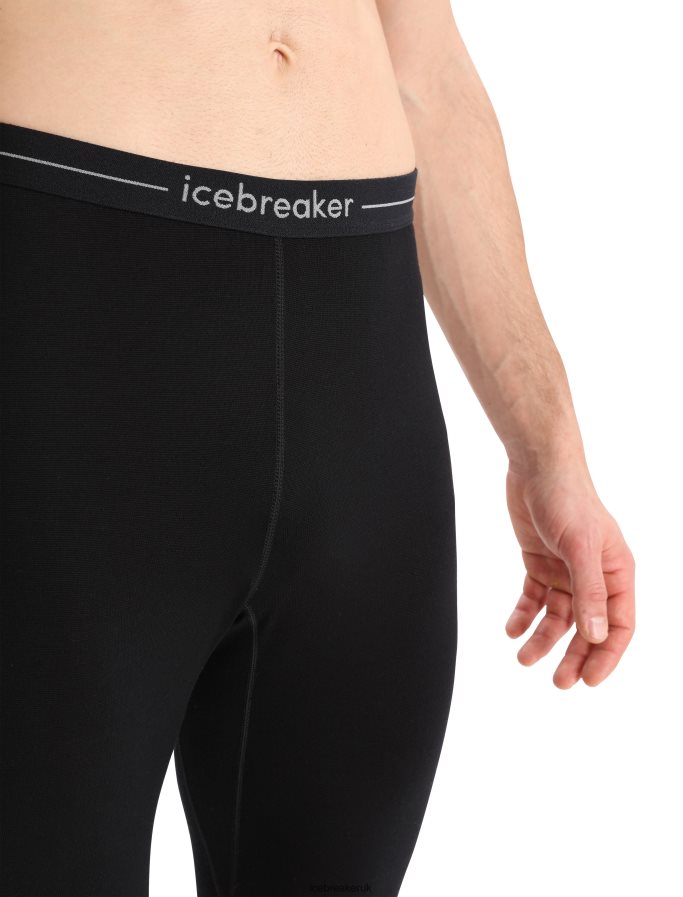 Icebreaker Men Merino 260 ZoneKnit Merino Thermal Leggings Z04NXR182 Clothing Black/Jet Heather - Image 3