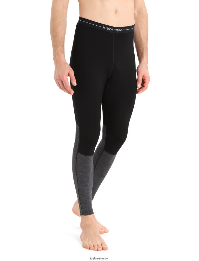Icebreaker Men Merino 260 ZoneKnit Merino Thermal Leggings Z04NXR182 Clothing Black/Jet Heather - Image 1