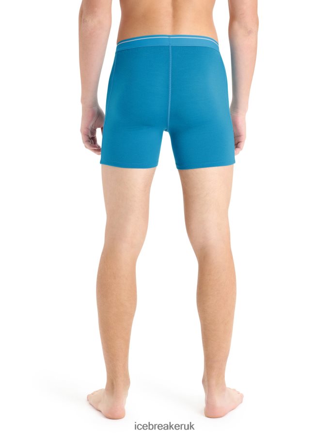 Icebreaker Men Merino Anatomica Boxers With Fly Z04NXR100 Clothing Geo Blue - Image 2