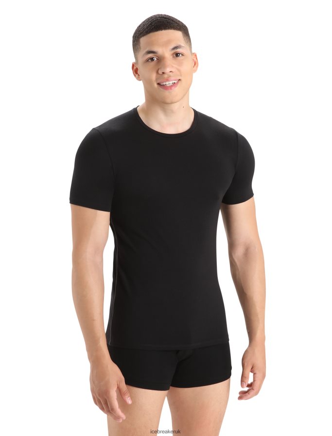 icebreaker_men_merino_anatomica_short_sleeve_crewe_t_shirt_z04nxr127_clothing_black.jpg Icebreaker Men Merino Anatomica Short Sleeve Crewe T-Shirt Z04NXR127 Clothing Black - Image 1